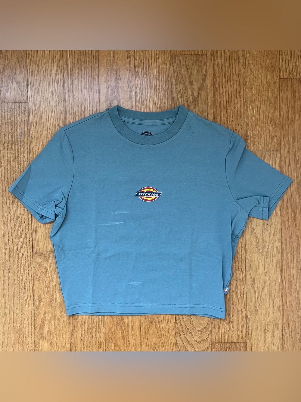 Slate blue dickies crop tee size S